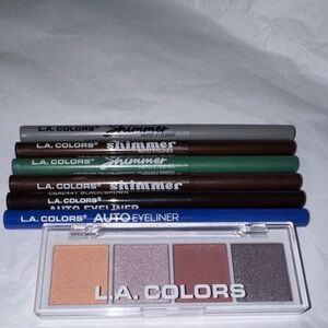 L.A. Colors Shimmer & Auto Eyeliners and Eyeshadow Bundle Lot New